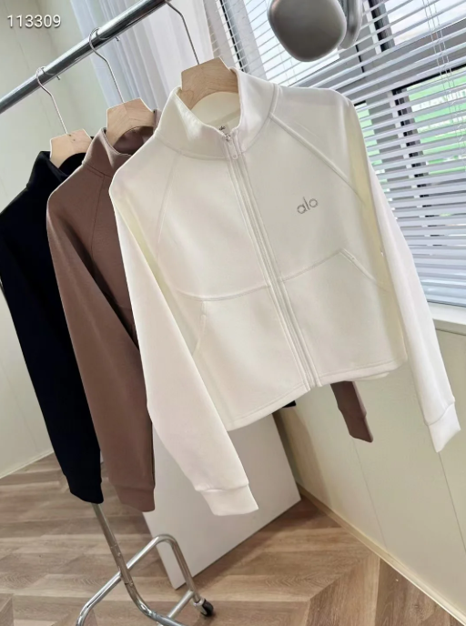 High-Neck Zip-Up Jacket